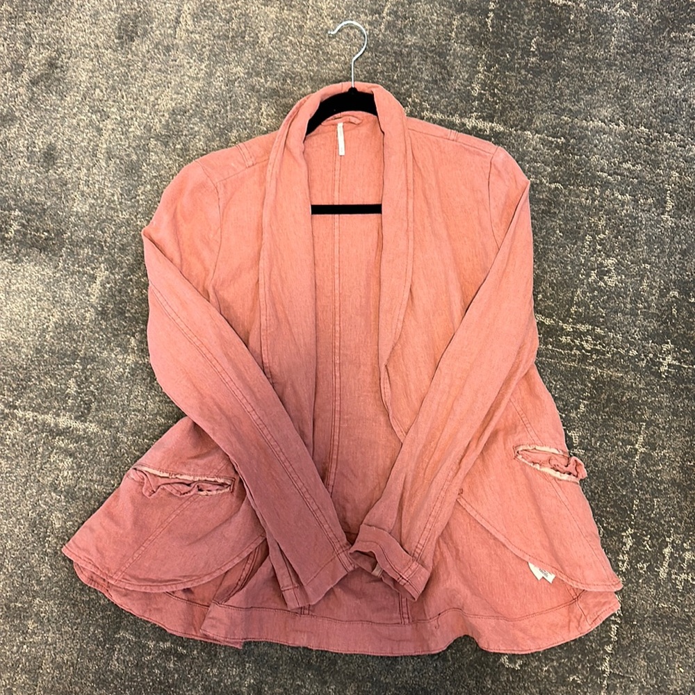 Free People Linen Blazer